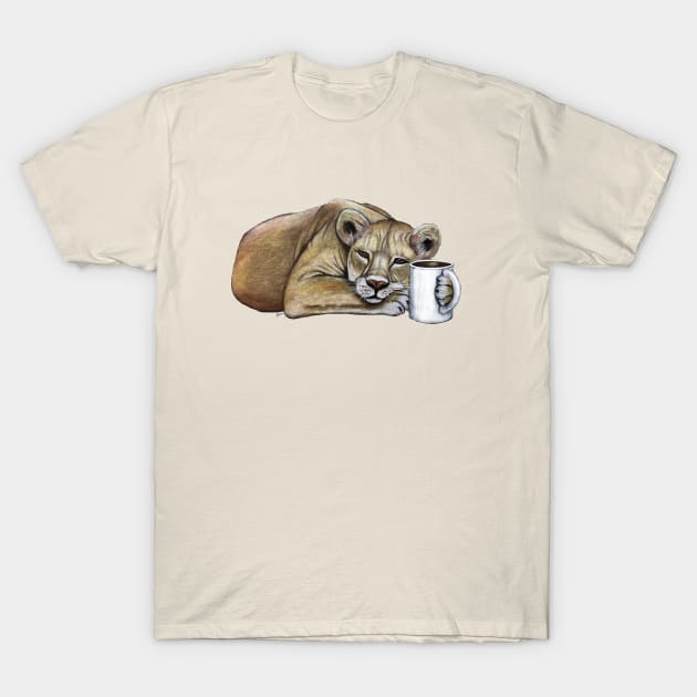 "Lazy Lioness" - Java Jungle collection T-Shirt by GardenPartyArt